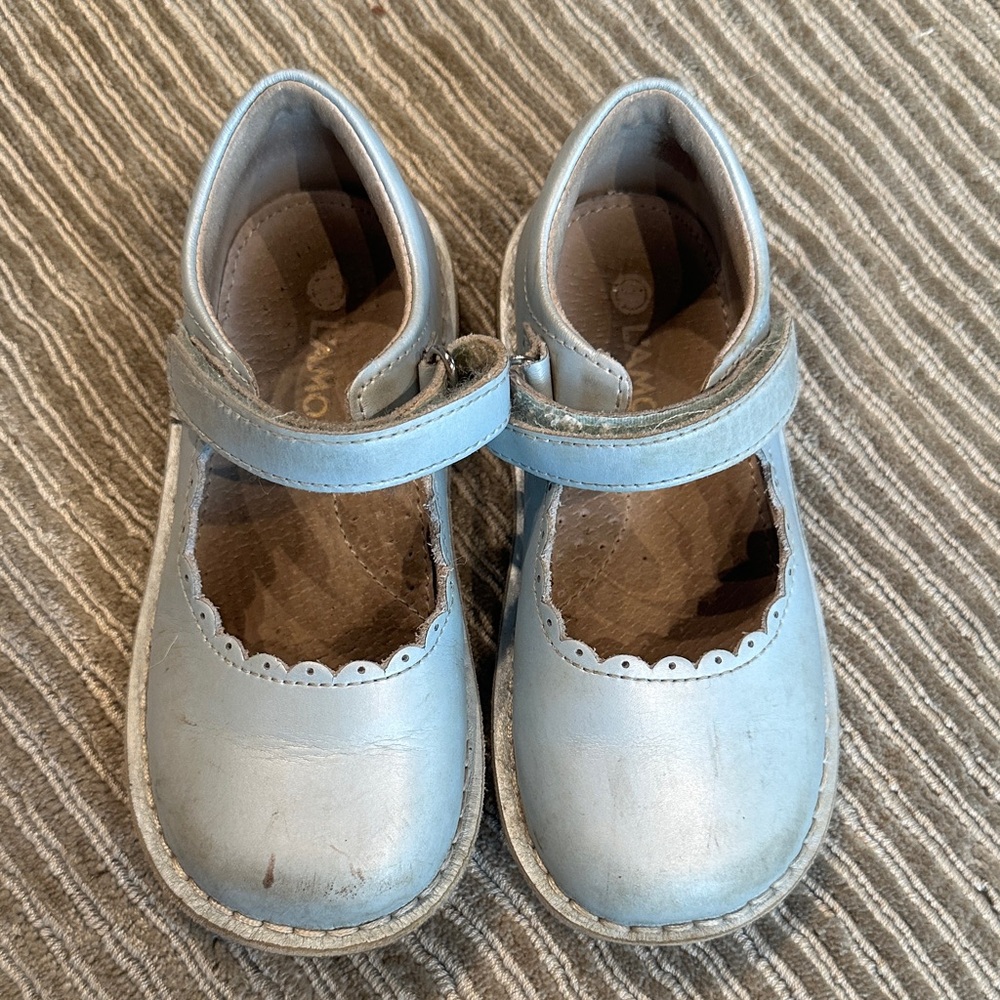 L'Amour Light Blue Girls Mary Jane Shoes